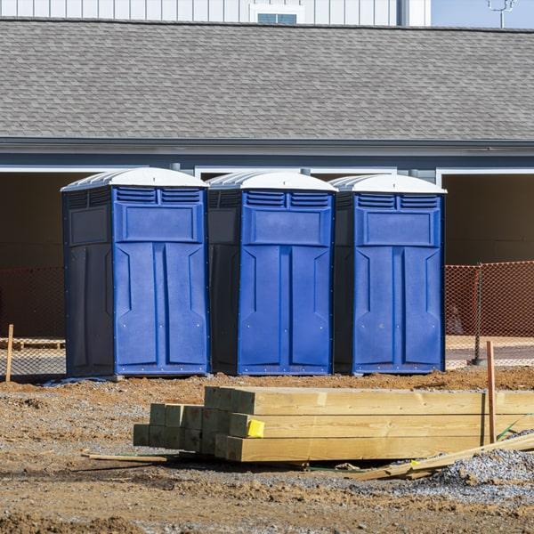 the portable restroom needs to be serviced once a week on a construction site